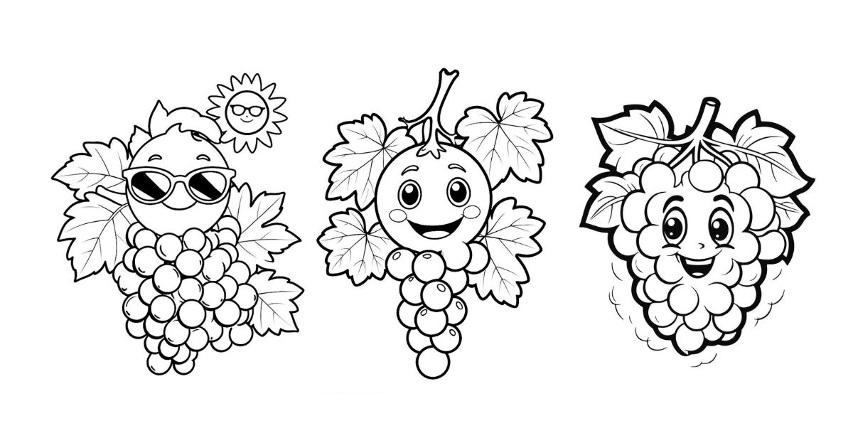 Grape Coloring Pages
