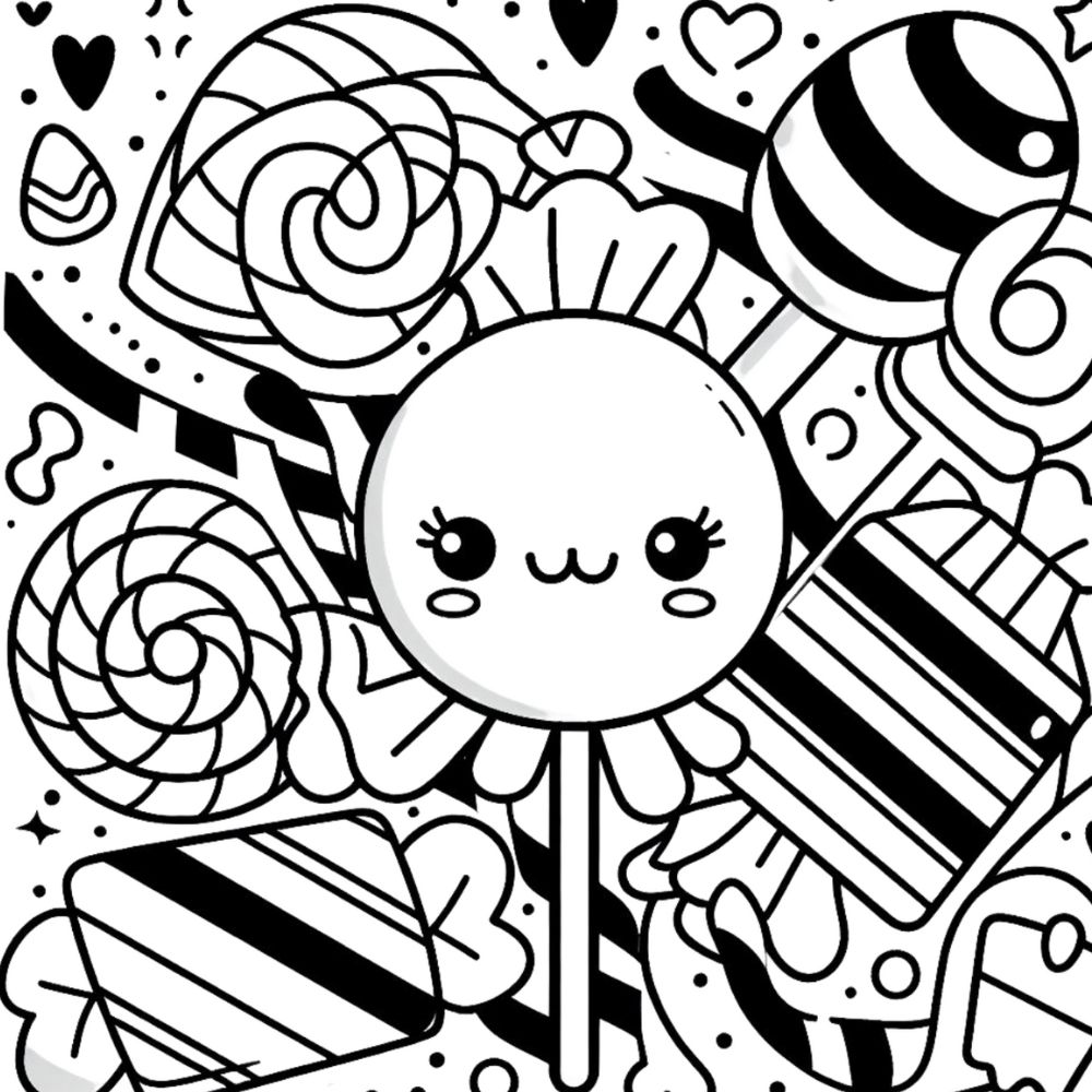 Cute Candy Coloring Pages Printable Candy Coloring Pages