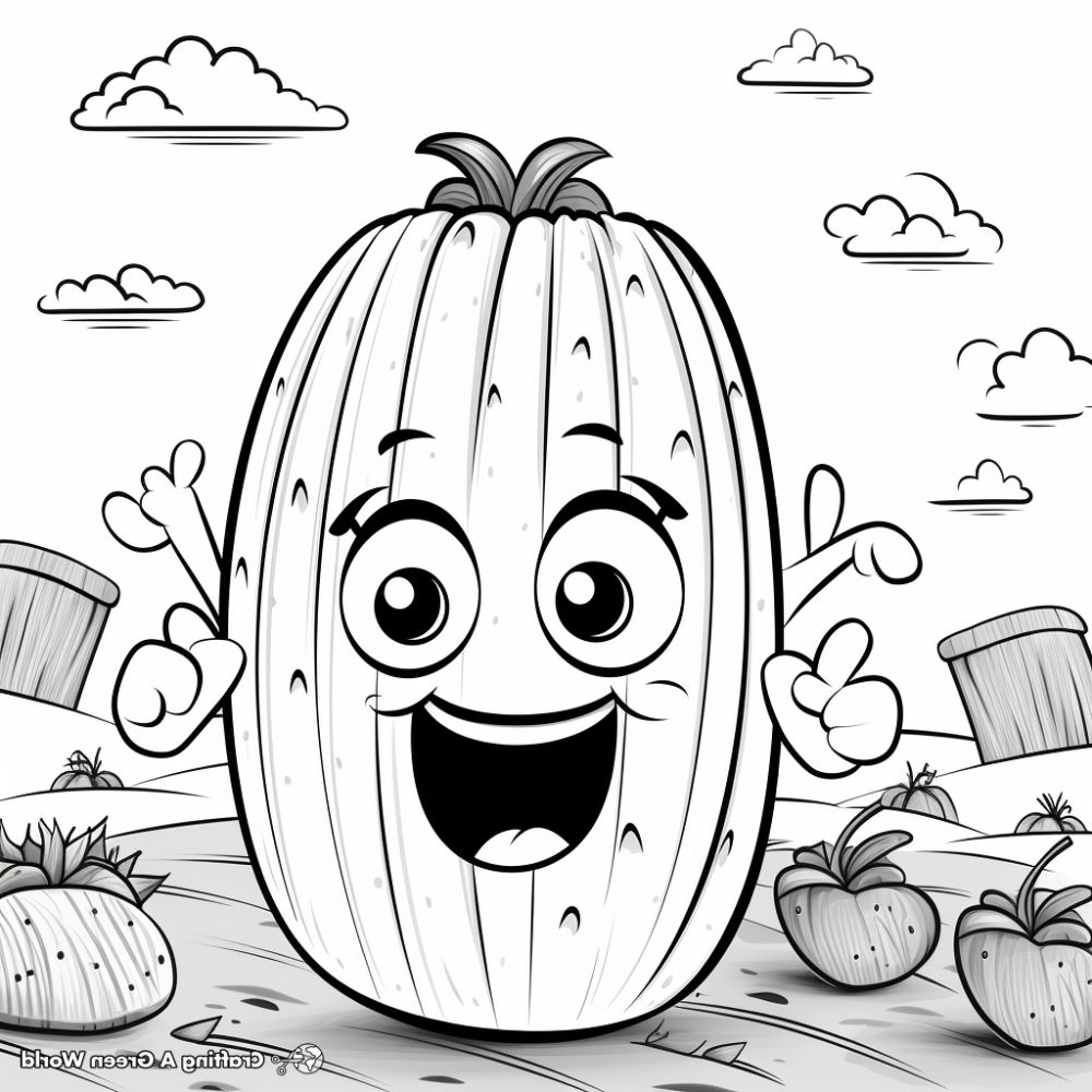 Zucchini Coloring Pages Printable Zucchini Coloring Pages Printable