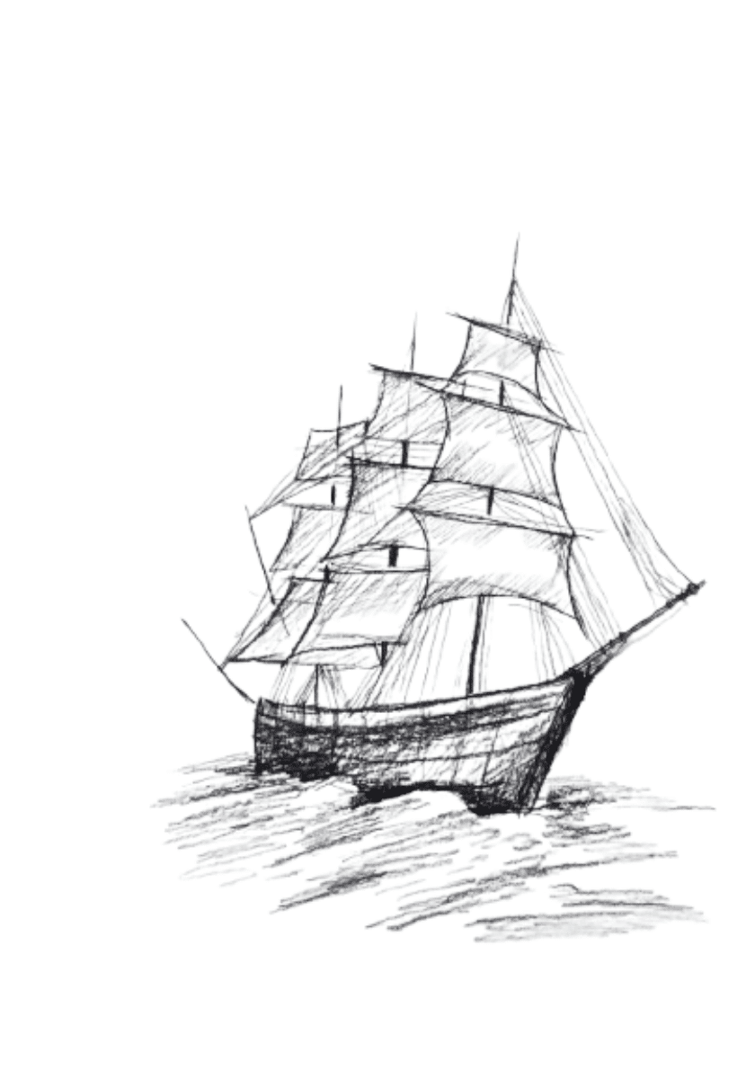 Pirate Ship Drawing with Colour Pirate Ship Drawing with Colour