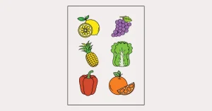 Fruit and Vegetables Drawing for Kids