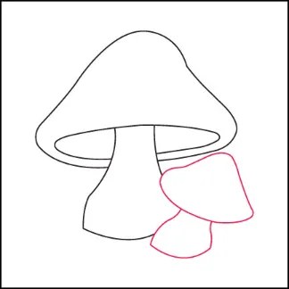 Step 3: Add a small mushroom.
