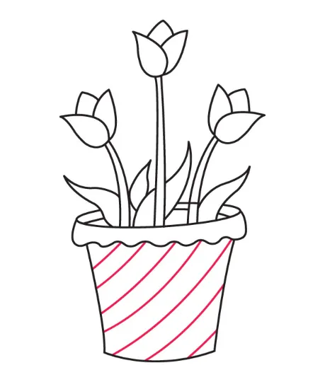 Step 6: Add pot stripes