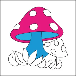 Step 7: Color the stem blue.