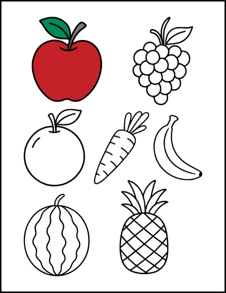 Step 7 Start Coloring Apple